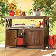 Outdoor Eucalyptus Wood Sideboard Buffet Server Console Storage Cabinet Walnut Sideboard Table Wood Sideboard Console Storage