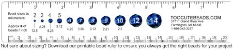 Mm Bead Chart Actual Size Bead Hook Size Chart Fly Tying
