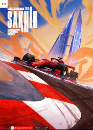 Scuderia Ferrari Scuderiaferrari Marhaba Fe Albahrain مرحبا في البحرين Cover Art By Matteo Sp Ferrari Poster Bahrain Grand Prix Vintage Racing Poster