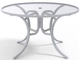 Check spelling or type a new query. Telescope Casual Glass Top Aluminum 48 Wide Round Dining Table With Umbrella Hole Tc2770
