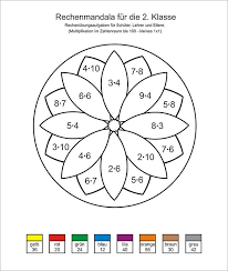 Jetzt die mathe übungen für die 2. Kostenlose Malaufgaben 2 Klasse Als Rechenmandala Zum Ausdrucken