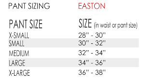 sizing chart images online