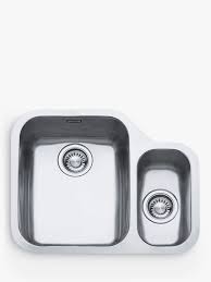 Mark the counter's back edge to center the sink within its cabinet. Franke Ariane Arx160 1 5 Kitchen Sink And Plumbing Kit Left Hand Bowl Brushed Steel At John Lewis Partners