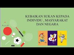 Kesihatan sukan merupakan aktiviti riadah untuk mengekal dan meningkatkan kesihatan fizikal dan mental. Kebaikan Sukan Kepada Individu Masyarakat Dan Negara Youtube