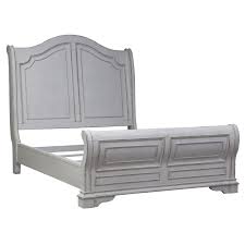 Magnolia manor king upholstered panel headboard in antique white. Liberty Magnolia Manor King Sleigh Bed In Antique White 244 Br1 Ksl Est Ship Time Is 8 10 Weeks