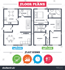 Architecture Plan Furniture House Floor Plan Stock Vector