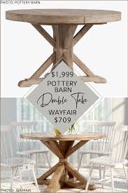 Round kitchen table with bench. Pottery Barn Benchwright Round Dining Table Dupe Kendra Found It