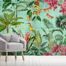 Tropical Paradise Wallpaper By Andrea Haase Wallsauce Uk Tropical Paradise Wallpaper Jungle Mural Paradise Wallpaper