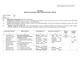 Silabus Ips Kelas 3 Sd Semester 2 Ktsp Doc Ilmusosial Id