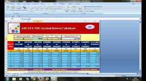 Excel Nsc Auto Interest Calculator Viii Ix Issue Table Chart