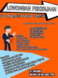 Mengapa harus di teknik karya mandiri ? Lowongan Kerja Baru Home Facebook