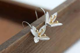Silver Jewelry Magnolia Flower Earringvintage 925 By Seainsky Sterling Silver Jewelry Silver Earrings