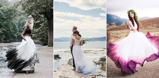 One of the easiest ways to transform your clothing, home décor or accessories is through the dip dyeing technique. So Stylish Ist Heiraten Heute Dip Dye Brautkleider Sind Unser Neuer Lieblingstrend Hochzeitskleid Bunt Hochzeitskleid Trend Brautkleid
