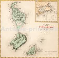 The islands in videos : Alte Stiche Und Alte Grafiken Amerika Carte Des Iles St Pierre Et Miquelon