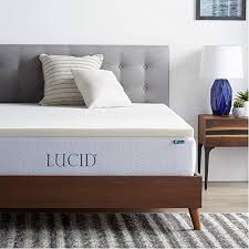 Lucid 2 Inch Traditional Foam Ventilated Ndash Hypoallergentic Twin Xl Mattress Topper Ivory In 2020 Full Mattress Memory Foam Bed Topper Foam Mattress Topper