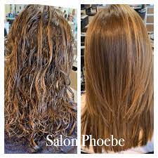 This Beautiful Young Woman Had Very Curly Very Frizzy Hair Very Resistant To Maintaining A Blowout Today Rebonded Hair Frizz Free Hair Brazilian Blowout