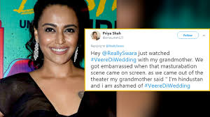 Swara bhaskar in every fake news activity pic.twitter.com/i7aso4pycu. Swara Bhaskar Gives Epic Reply To Trolls Who Were Copy Pasting The Exact Same Tweet Against Veere Di Wedding