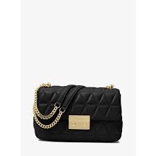Grand sac porté main nouveau hamilton en cuir grainé. Michael Kors Sac A Main Matelasse Sloan 30s7gsll3l Couleur Noir Taille Tu Black Gold Cdiscount Bagagerie Maroquinerie