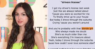 Drivers license is the debut single by olivia rodrigo. Olivia Rodrigo Explains Why She Changed Blonde Lyric In Drivers License