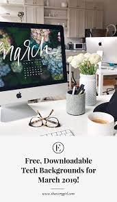 Free Downloadable Tech Backgrounds For March 2019 Tech Background Desktop Photography Spring Desktop Wallpaper