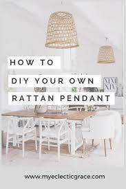 Learn How To Create Your Own Trendy Rattan Pendant Light For Just Pennies I Made One For 5 50 And Diy Pendant Light Inspiring Room Decor Rattan Pendant Light