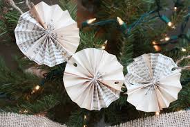 Book Page Christmas Ornament Tutorial Love Of Family Home Paper Christmas Ornaments Christmas Crafts For Kids Christmas Ornaments