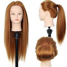 Real Hair Training Practice Head Mannequin Doll Hairdressing Clamp In Health Beauty Salon Spa Equipment Other Sal Long Hair Models Model Hair Head Hair