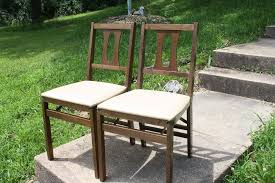 Vtg Pair Stakmore Wood Folding Chairs Mid Century Dining Art Deco Decor Wood Folding Chair Deco Decor Art Deco Decor