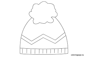 Winter Hat Coloring Page Hat Template Snowman Coloring Pages Cute Coloring Pages