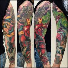 25 Full Sleeve Tattoo Ideas You Ll Love Forever Marvel Tattoos Full Sleeve Tattoos Sleeve Tattoos