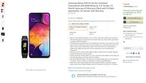 Unlocked Galaxy A50 Pre Orders Now Live On Amazon With Free Galaxy Fit Galaxy Pop Up Ads Pre Order