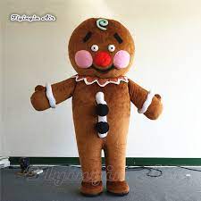 The gingerbread man was in the oven and he escaped. Cute Walking Inflatable Gingerbread Man Costume 2m Funny Wearable Blow Up Cookie Man Suits For Christmas Parade Show Party Diy Decorations Aliexpress