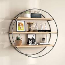 I would choose a different color, but the idea has. Artesia Wall Shelf Style Living Room Wall Hanging Iron Shelf Solid Wood Shelves Partition Wall Round Floating Display Stand Bookcase Flower Stand Iron Wooden Wall Shelf Price In India Buy