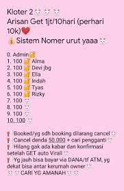 Arisan Online Get Retcehhh Twitter પર: "Kloter 2 sisa 4slot saja guys🤑 # arisan #arisanonline #arisanbyOhca #arisanAmanah https://t.co/bvi8uMoCWH" / Twitter