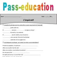 ( un grand merci à vanelo, à voici des cartes à plastifier,à découper, à accrocher les unes aux autres ( petit oeillet à gauche de chaque carte pour la perforatrice) ou à coller sur la table. Present De L Imperatif Exercices Cm1