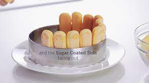 The cake should be moistened but not soaked. Strawberry Ladyfinger Cake Recipe Cooking With Bosch Youtube