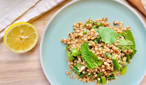 Lemon pearl couscous with dates. Spring Green Couscous Salad Vegan Chef Priyanka Vegan Celebrity Chef Tv Host Author