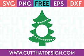 Free Svg Files Christmas Tree Monogram Design Cut That Design