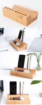 Wooden Bamboo Pen Pencil Stand Holder Smart Phone Dock Holder Desk Organizer Ofis Malzemeleri Ahsap Isleri Ahsap Isleme Ve Ahsap Projeleri