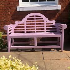 Tyens Painted 150cm 3 Seater Teak Garden Bench 3 Vibrant Colours Painted Garden Furniture Teak Garden Bench Garden Bench