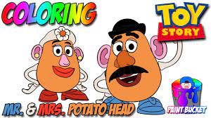 This coloring pages was posted in april 14, 2020 at 3:31 am. Disney Coloring Book Pages Pixar Toy Story 4 Mr And Mrs Potato Head Paint Bucket Coloring Pages Youtube
