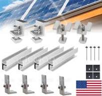 Aluminum Solar Panel Mounting Brackets PV End Clamp Mid Clamp for Framed  Panels
