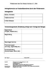 Die leistungen der aok im überblick. Antrag Kostenubernahme Durch Den Forderverein Ggs Don Bosco