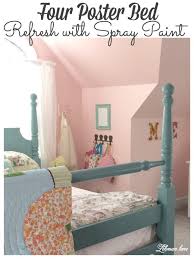 Need help choosing poster bedroom set ? Beautiful Four Poster Bed Makeover With Spray Paint Lehman Lane