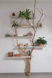 Libreria Albero By Livyng Ecodesign Mensola In Legno Parete Con Scaffali Arredamento Salotto Legno