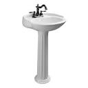 Barclay Arianne pedestal lavatory 36-in H White Vitreous China ...