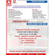 Lowongan kerja medan juli 2021 sma/smk sederajat di pt indomarco prismatama (indomaret). Background Ijazah Sma