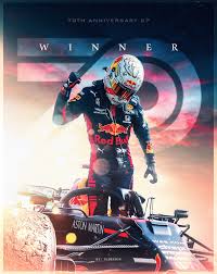 This f1 race was won by max verstappen with the red bull racing rb16 on Max Verstappen 70th Anniversary Gp Winner Poster Formula1 F1 Wallpaper Winner Poster Red Bull Racing