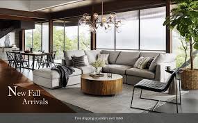 Khazana Home Austin Furniture Store Four Hands Mid Century Furniture Top Grain Leather Chairs Living Room Style