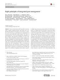 How does it relate to the prevention of communicable diseases, e.g. Pdf Eight Principles Of Integrated Pest Management